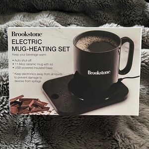 Brookstone Black Electric Mug Warmer Set